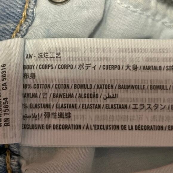 Abercrombie & Fitch 90's Straight Ultra High Rise Medium Wash Denim Jeans Sz 27 - Picture 5 of 5